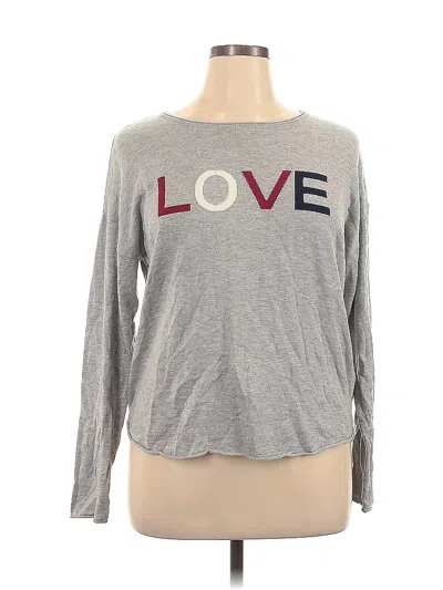 Pre-owned Rachel Zoe Tjx Pullover Sweater In Gray