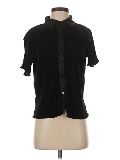 Pre-owned Rachel Zoe Tjx Short Sleeve Blouse In Black
