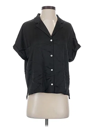 Pre-owned Rachel Zoe Tjx Short Sleeve Blouse In Black
