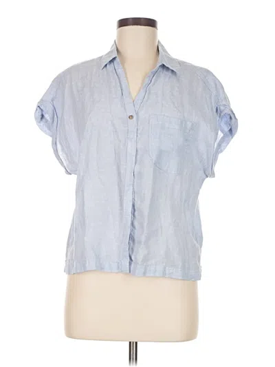 Pre-owned Rachel Zoe Tjx Short Sleeve Blouse In Blue