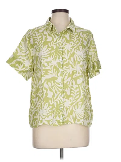 Pre-owned Rachel Zoe Tjx Short Sleeve Blouse In Green