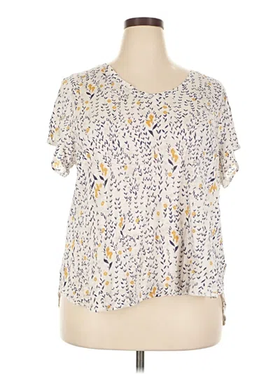 Pre-owned Rachel Zoe Tjx Short Sleeve Blouse In Ivory