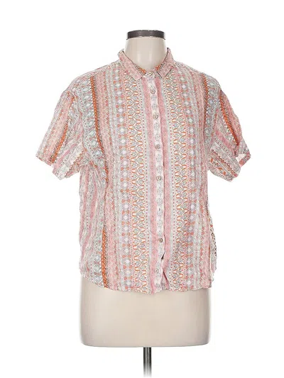 Pre-owned Rachel Zoe Tjx Short Sleeve Blouse In Orange