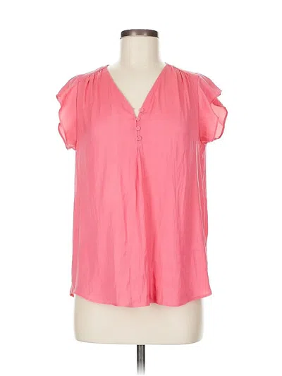 Pre-owned Rachel Zoe Tjx Short Sleeve Blouse In Pink