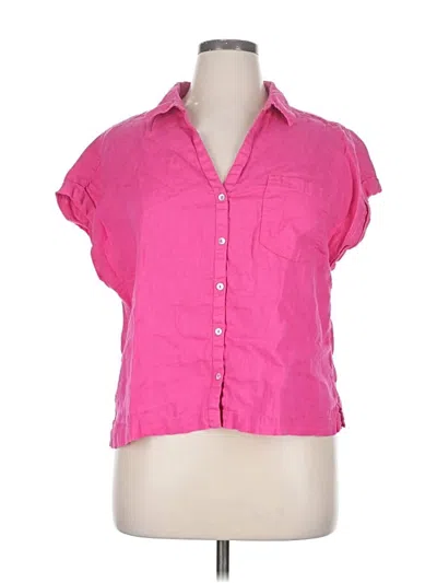 Pre-owned Rachel Zoe Tjx Short Sleeve Blouse In Pink