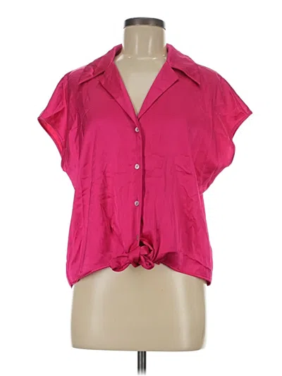 Pre-owned Rachel Zoe Tjx Short Sleeve Blouse In Pink