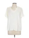 Rachel Zoe Tjx Short Sleeve Blouse In White