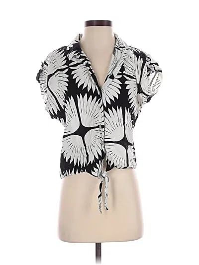 Pre-owned Rachel Zoe Tjx Short Sleeve Blouse In White