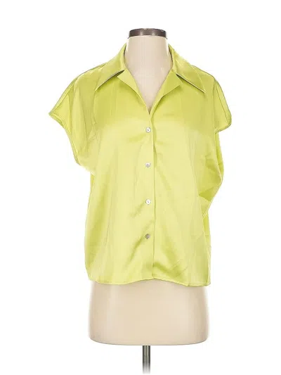 Pre-owned Rachel Zoe Tjx Short Sleeve Blouse In Yellow