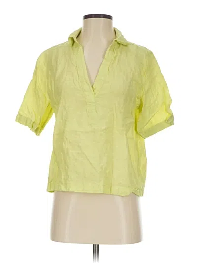 Pre-owned Rachel Zoe Tjx Short Sleeve Blouse In Yellow