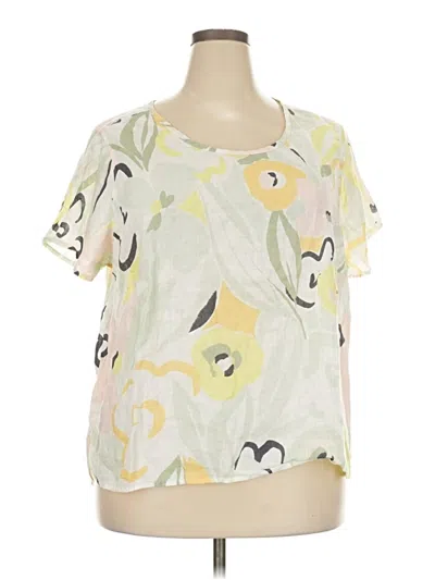 Pre-owned Rachel Zoe Tjx Short Sleeve Blouse In Yellow