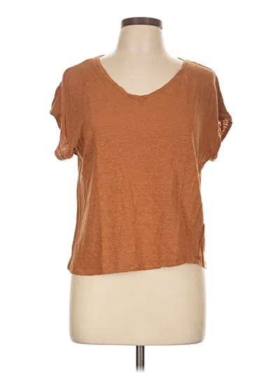 Pre-owned Rachel Zoe Tjx Short Sleeve T-shirt In Tan