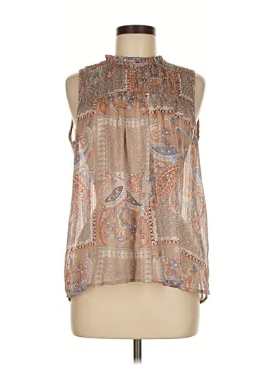 Pre-owned Rachel Zoe Tjx Sleeveless Blouse In Brown