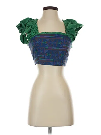 Pre-owned Rachel Zoe Tjx Sleeveless Blouse In Green