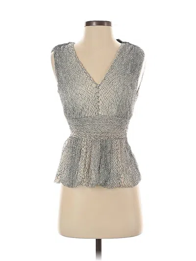 Pre-owned Rachel Zoe Tjx Sleeveless Blouse In Silver