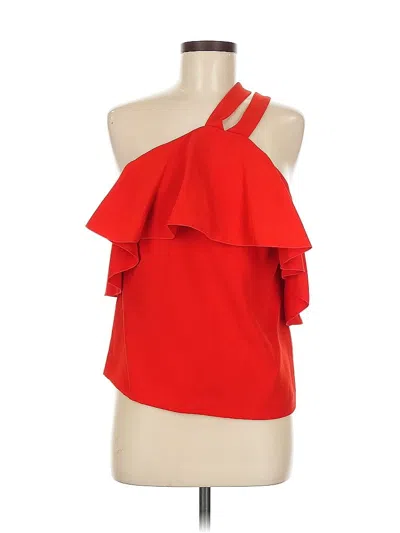 Pre-owned Rachel Zoe Tjx Sleeveless Top Red One Shoulder Neckline Tops