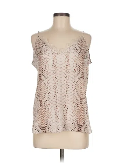 Pre-owned Rachel Zoe Tjx Sleeveless Top Silver Cold Shoulder Neckline Tops
