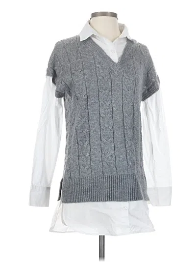 Pre-owned Rachel Zoe Tjx Sweater Vest In Gray