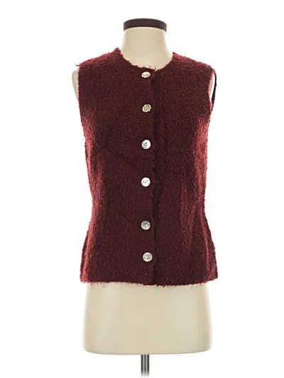 Pre-owned Rachel Zoe Tjx Vest In Burgundy