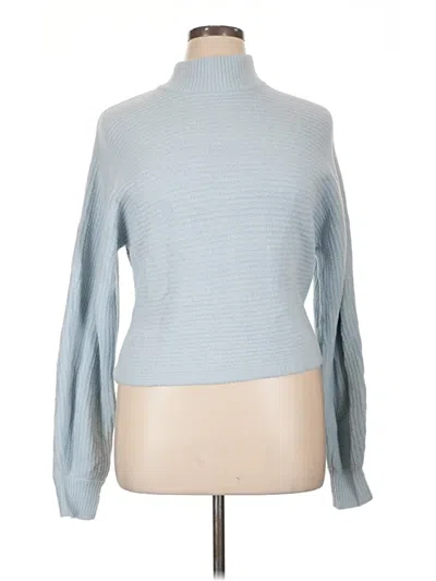 Pre-owned Rachel Zoe Turtleneck Sweater In Blue