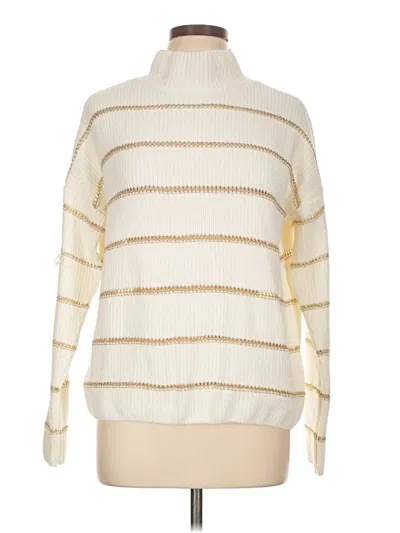 Pre-owned Rachel Zoe Turtleneck Sweater In Ivory