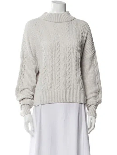 Pre-owned Rachel Zoe Turtleneck Sweater In Neutral