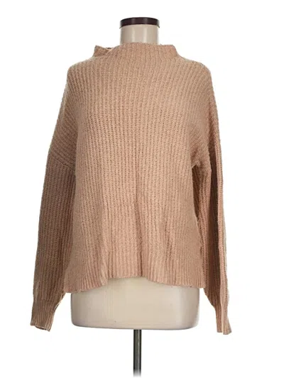 Pre-owned Rachel Zoe Turtleneck Sweater In Tan