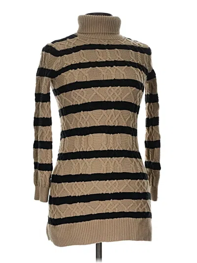 Pre-owned Rachel Zoe Turtleneck Sweater In Tan