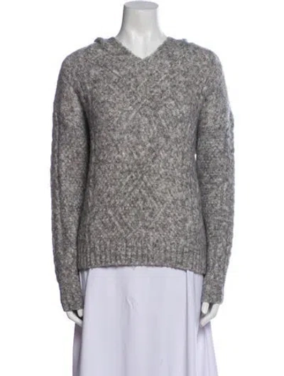 Pre-owned Rachel Zoe V-neck Sweater In Gray