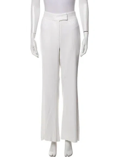 Pre-owned Rachel Zoe Wide Leg Pants In White