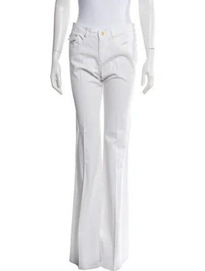 Pre-owned Rachel Zoe Wide Leg Pants In White