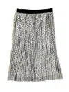 Rachel Zoe Women's Splatter Print Midi Chiffon Skirt In Black + White In Multi