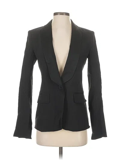 Pre-owned Rachel Zoe Wool Blazer Jacket In Black
