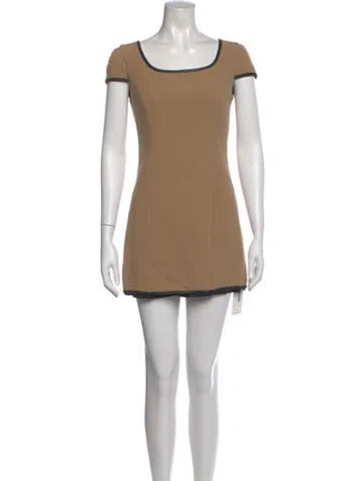 Pre-owned Rachel Zoe Wool Mini Dress In Neutral