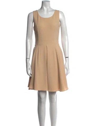 Pre-owned Rachel Zoe Wool Mini Dress In Neutral