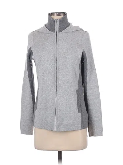 Pre-owned Rachel Zoe Zip Up Hoodie In Gray