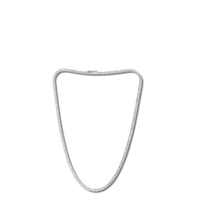 Rachelment The Label Diamante Tennis Necklace In Gray