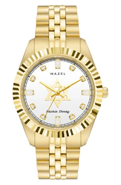 Rachie Shnay The Mazel Bracelet Watch, 36mm In Gold