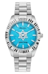 Rachie Shnay The Mazel Turquoise Bracelet Watch, 36mm In Blue
