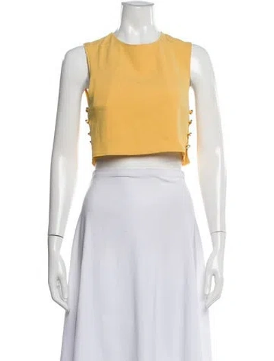 Pre-owned Racil Crew Neck Sleeveless Crop Top W/ Tags In Neutral