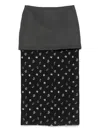 Racil Demi Layered Maxi Skirt In Gray