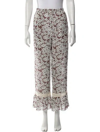 Pre-owned Racil Floral Print Wide Leg Pants W/ Tags In Multicolor