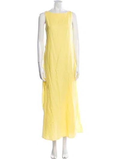 Pre-owned Racil Scoop Neck Long Dress In Yellow