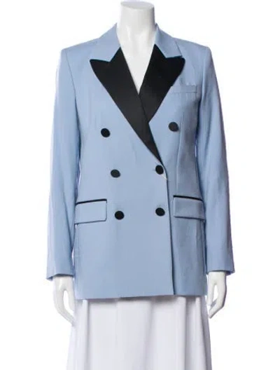 Pre-owned Racil Virgin Wool Blazer In Blue