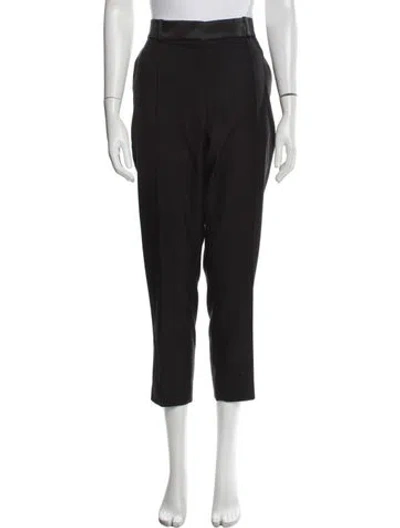 Pre-owned Racil Virgin Wool Straight Leg Pants In Black