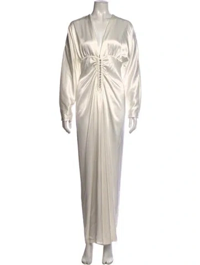 Pre-owned Racil V-neck Long Dress W/ Tags In Multicolor