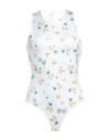Racil Woman Bodysuit White Size Xs Polyamide, Elastane In White