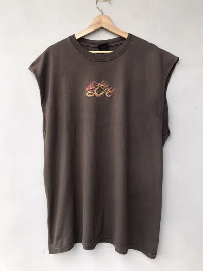 Pre-owned Racing Vintage Orange County Choppers Distressed Tank Top Tee In Brown