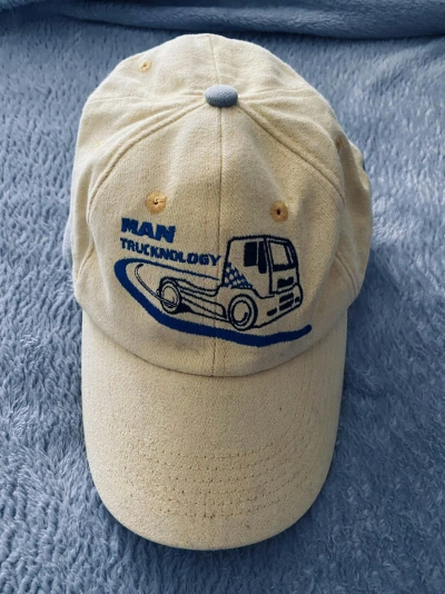 Pre-owned Racing X Trucker Hat Racing Man Super Trucknology Trucker Dad Hat Cap In Yellow