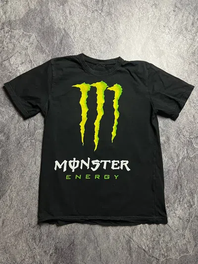 Pre-owned Racing X Vintage 12k 00s Monster Energy Japan Style Racing Crazy Tee Shirt In Black
